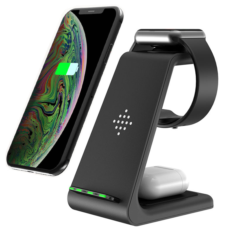 Wireless Charger Compatible With Iphone12 Three-In-One Charging Stand Iwatch6 Fast Charging Base Wireless Charger Compatible With Iphone12 Three-In-One Charging Stand Iwatch6 Fast Charging Base